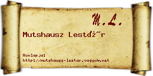 Mutshausz Lestár névjegykártya